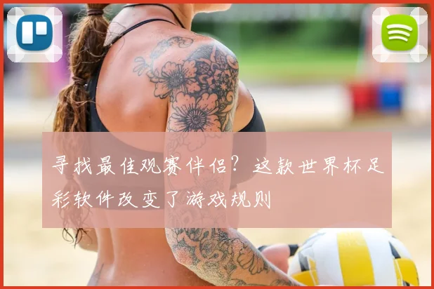 寻找最佳观赛伴侣?这款世界杯足彩软件改变了游戏规则