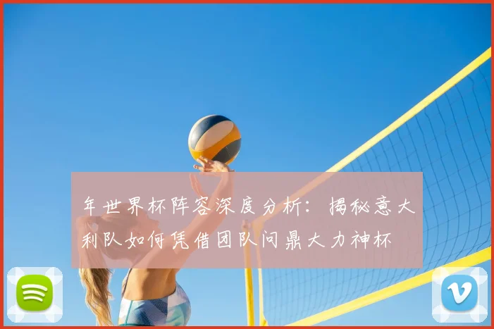 年世界杯阵容深度分析：揭秘意大利队如何凭借团队问鼎大力神杯