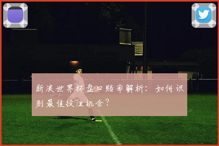 新浪世界杯盘口赔率解析：如何识别最佳投注机会？